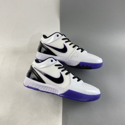 Nike Zoom Kobe 4 Inline White Black Varsity Purple For Sale 1