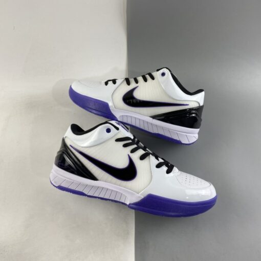 Nike Zoom Kobe 4 Inline White Black Varsity Purple For Sale