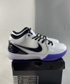 Nike Zoom Kobe 4 Inline White Black Varsity Purple For Sale 7