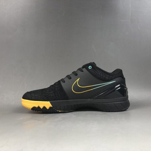 Nike Zoom Kobe 4 Protro Black Snake Black Aurora Green University Gold 1