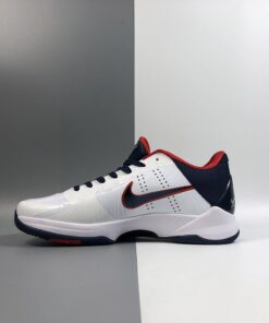 Nike Zoom Kobe 5 United We Rise White Dark Obsidian Sport Red For Sale 1