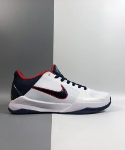 Nike Zoom Kobe 5 United We Rise White Dark Obsidian Sport Red For Sale