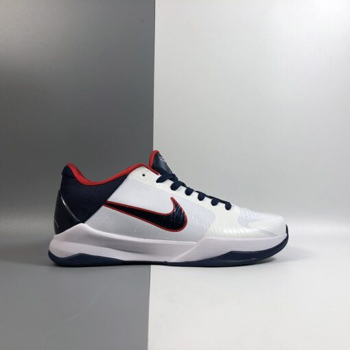 Nike Zoom Kobe 5 United We Rise White Dark Obsidian Sport Red For Sale