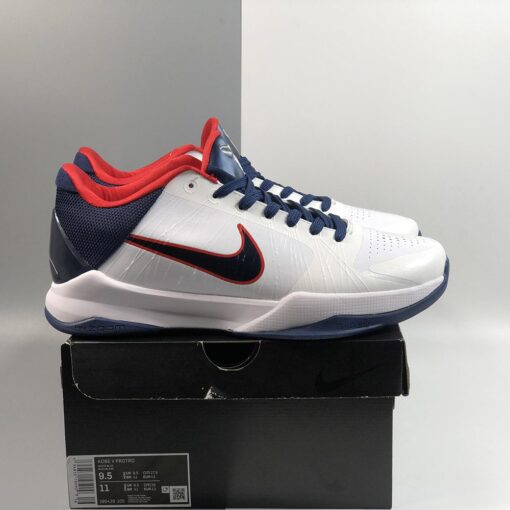 Nike Zoom Kobe 5 United We Rise White Dark Obsidian Sport Red For Sale 7