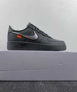 Off White x Nike Air Force 1 Low Ghost Grey Metallic Silver 4