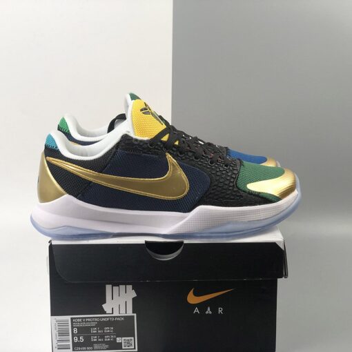 Undefeated x Nike Kobe 5 Protro Double Digits Multi Color Metallic Gold 7 1