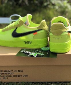 Volt Off White Nike air force 1 low heel
