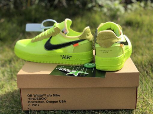 Volt Off White Nike air force 1 low heel