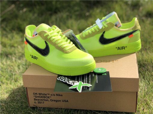 Volt Off White Nike air force 1 low sneaker