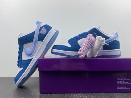 born x raised x nike sb dunk low whiteblue fn7819 400 for sale