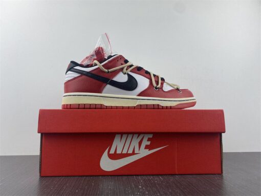 custom nike sb dunk low E2809CchicagoE2809D varsity redwhite black for sale 1cvwt