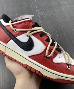 custom nike sb dunk low E2809CchicagoE2809D varsity redwhite black for sale boxd3