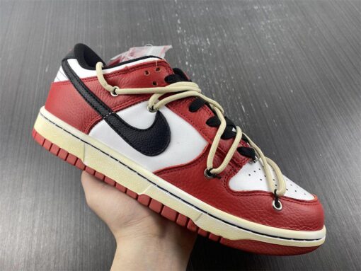 custom nike sb dunk low E2809CchicagoE2809D varsity redwhite black for sale