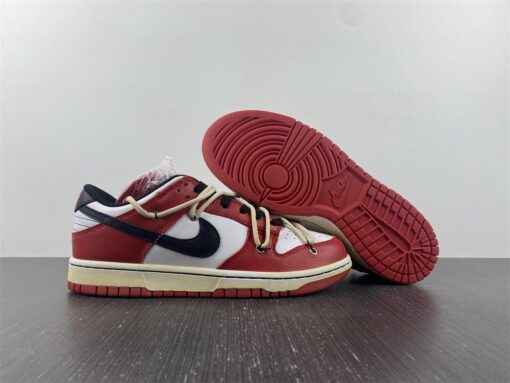 custom nike sb dunk low E2809CchicagoE2809D varsity redwhite black for sale