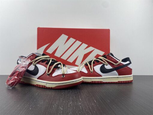 custom nike sb dunk low E2809CchicagoE2809D varsity redwhite black for sale mo87h