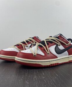 custom nike sb dunk low E2809CchicagoE2809D varsity redwhite black for sale tjnih