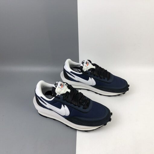 fragment design x sacai x nike ldwaffle navy blueblack for sale