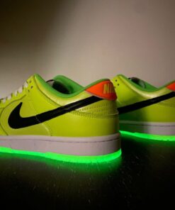 glow in the dark x nike dunk low venom greenblack glow for sale vuh3q