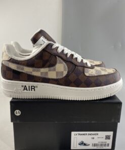 loui x nike air force 1 auction brown white for sale 1ix0k