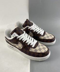 loui x nike air force 1 auction brown white for sale f8l7w