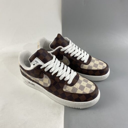 loui x nike air force 1 auction brown white for sale f8l7w