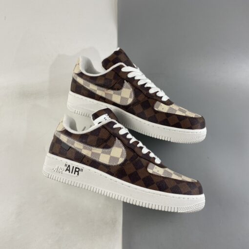 loui x nike air force 1 auction brown white for sale m9hk4