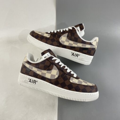 loui x nike air force 1 auction brown white for sale no0we