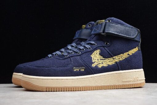 maharishi x nike air force 1 high premium navy gum on sale oq8p2