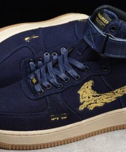 maharishi x nike air force 1 high premium navy gum on sale ydea2