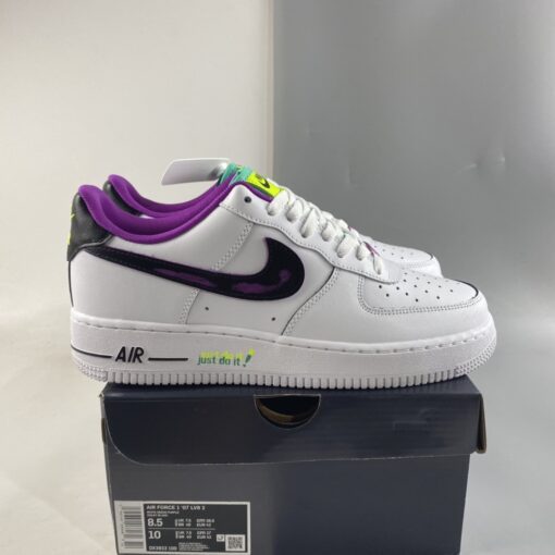 nike air force 1 just do it white purple black dx3933 100 for sale 7yq33