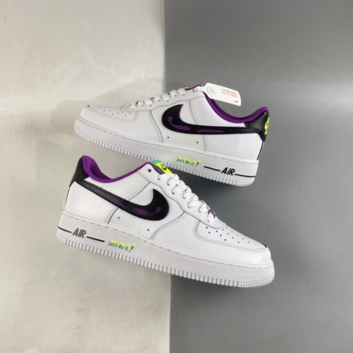 nike air force 1 just do it white purple black dx3933 100 for sale kaisp