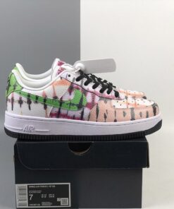 nike air force 1 low E28098black tie dyeE28099 whitegreen strike washed coral black avudk