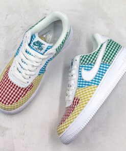 nike air force 1 low E28098ginghamE28099 yellow pink blue green hzxhf