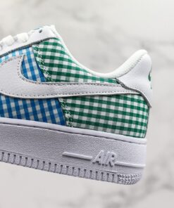 nike air force 1 low E28098ginghamE28099 yellow pink blue green pltfc