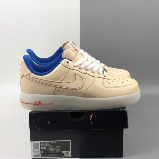 nike air force 1 low beige blue for sale