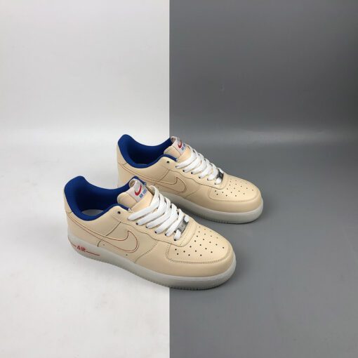 nike air force 1 low beige blue for sale