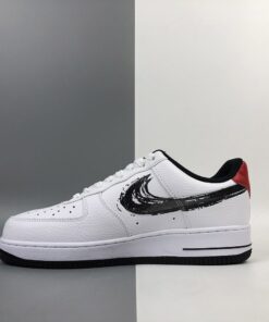 nike air force 1 low brushstroke swoosh white red for sale E28093 the sole line tfajs