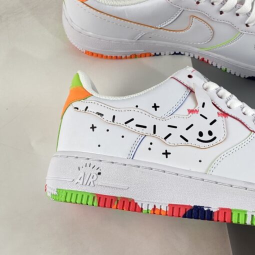 nike air force 1 low doodles whiteorange green for sale kfzae