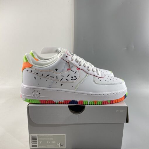 nike air force 1 low doodles whiteorange green for sale kywmd