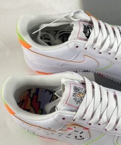 nike air force 1 low doodles whiteorange green for sale omqyl