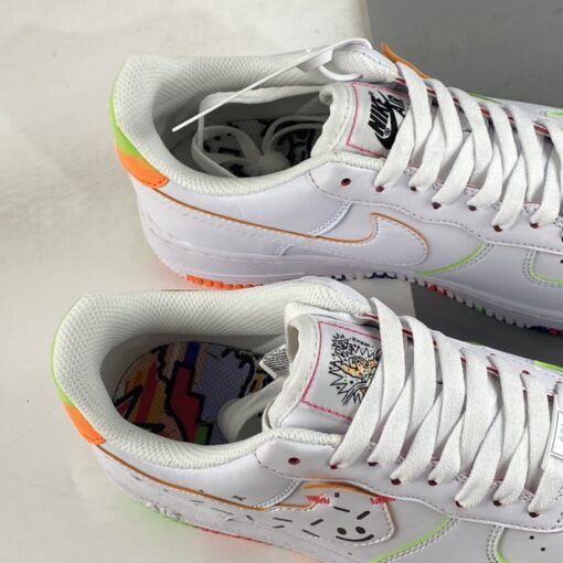 nike air force 1 low doodles whiteorange green for sale omqyl