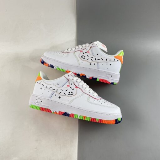 nike air force 1 low doodles whiteorange green for sale zdi7z