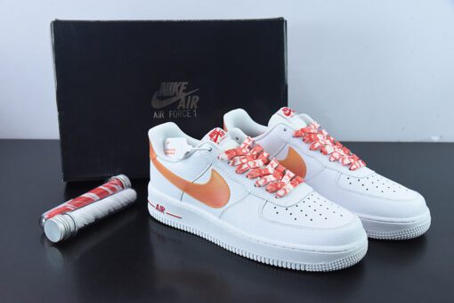 nike air force 1 low jumbo swooshes white orange for sale o987f