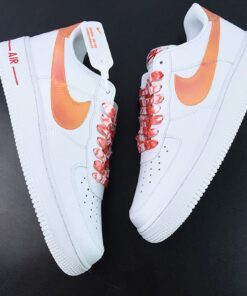 nike air force 1 low jumbo swooshes white orange for sale zlyxn