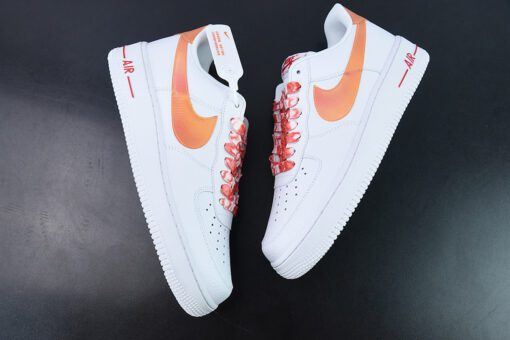 nike air force 1 low jumbo swooshes white orange for sale