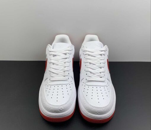 nike air force 1 low lv monogram white red