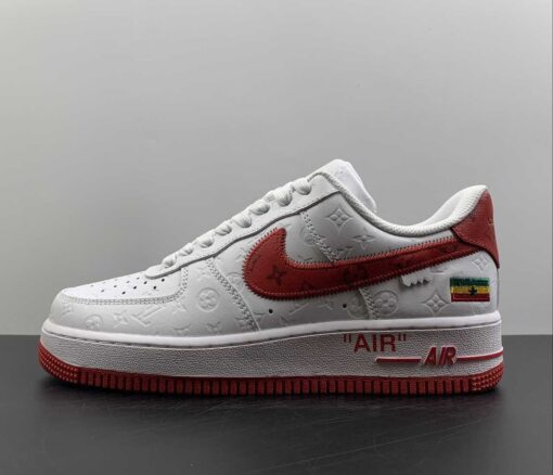 nike air force 1 low lv monogram white red offwhitewzquh