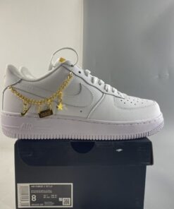 nike air force 1 low lx E2809Clucky charmsE2809D white metallic gold for sale 8wxch