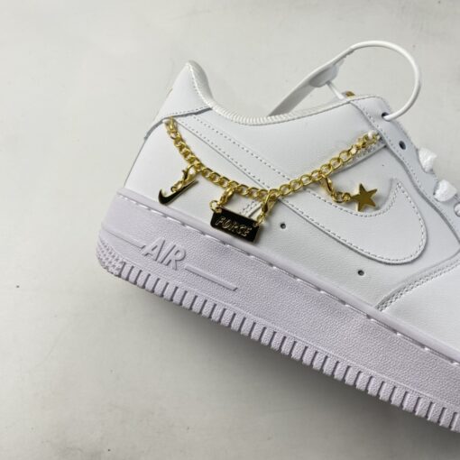 nike air force 1 low lx E2809Clucky charmsE2809D white metallic gold for sale nhpl1