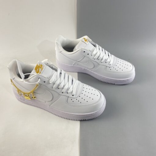 nike air force 1 low lx E2809Clucky charmsE2809D white metallic gold for sale sgt8q